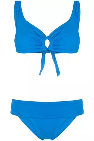 FISICO Bikini con parche del logo y detalle de disco