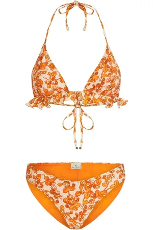 Etro Bikini estilo triángulo con estampado Berry
