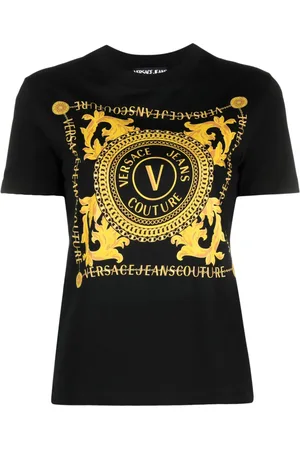 VERSACE Playera con estampado Logo Couture