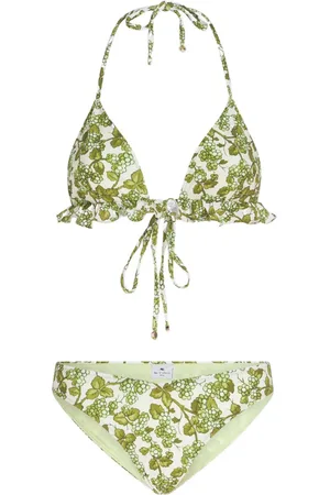 Etro Bikini estilo triángulo con estampado Berry