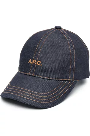 A.P.C. Mujer Gorras - Embroidered logo denim baseball cap