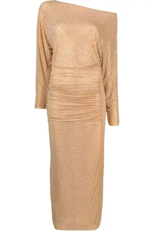 Self-Portrait Vestido midi con detalles de strass