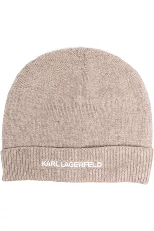 Karl Lagerfeld Hombre Gorros - Gorro tejido de canalé con logo bordado