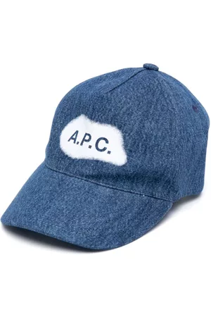 A.P.C. Hombre Gorras - Logo-print denim baseball cap