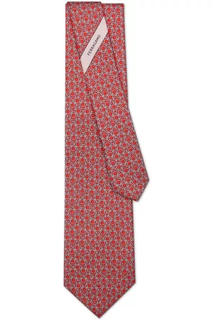Salvatore Ferragamo Hombre Pajaritas - Gancini-print silk tie