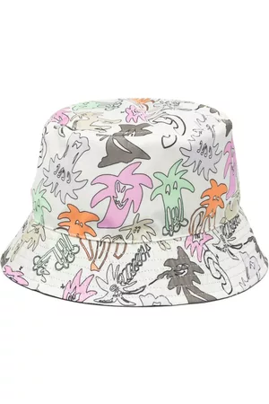 Palm Angels Hombre Sombreros - Sketch-print reversible bucket hat