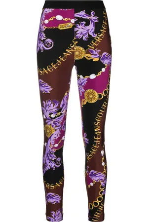 VERSACE Leggins con logo en la pretina