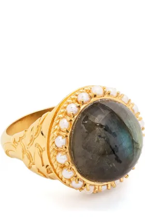 Missoma Anillo de coctel con labradorita de x Harris Reed