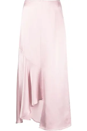 Rohe Falda midi con diseño drapeado y efecto satinado