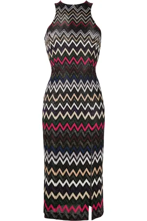 Missoni Vestido midi con diseño entretejido en zigzag