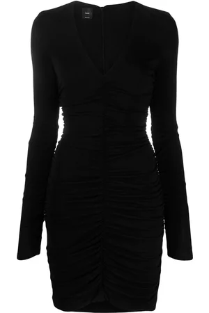 Pinko Mujer Vestidos Cortos y Sexys - Vestido corto fruncido con cuello en V