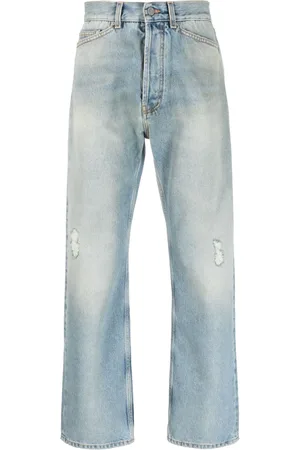Palm Angels Jeans rectos con efecto envejecido