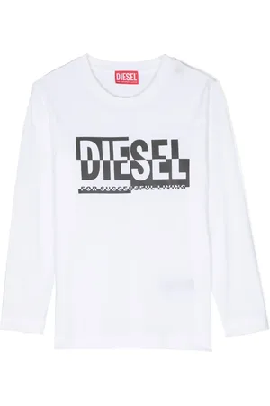 Diesel Playera manga larga con logo estampado