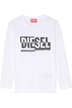 Diesel Playera manga larga con logo estampado