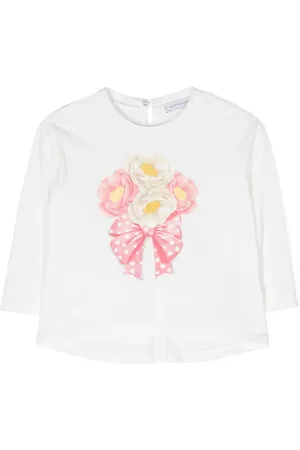MONNALISA Playera manga larga con estampado floral
