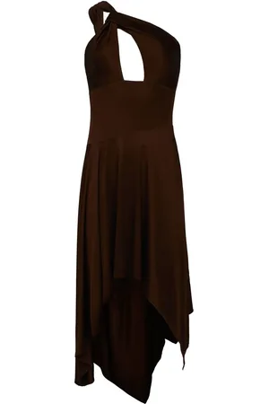 RTA Vestido midi con diseño asimétrico y un hombro descubierto