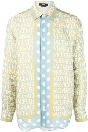 VERSACE Hombre Camisas - Allover linen shirt