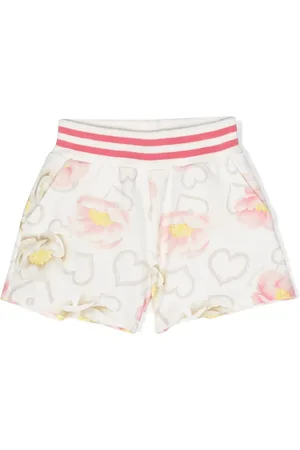 MONNALISA Shorts con pretina elástica y estampado floral