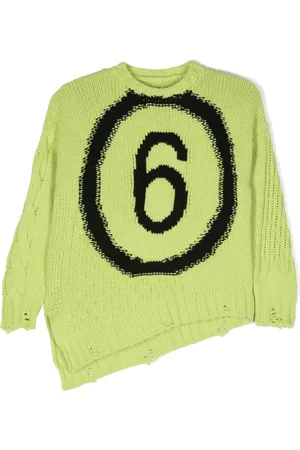 Maison Margiela Suéter tejido con logo en intarsia