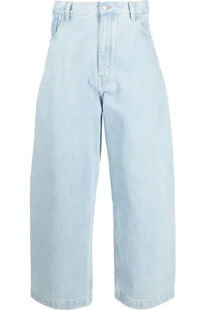 STUDIO NICHOLSON Jeans cortos con diseño ancho