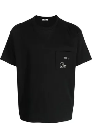 BODE Hombre Playeras originales - Decorative-stitching cotton T-shirt