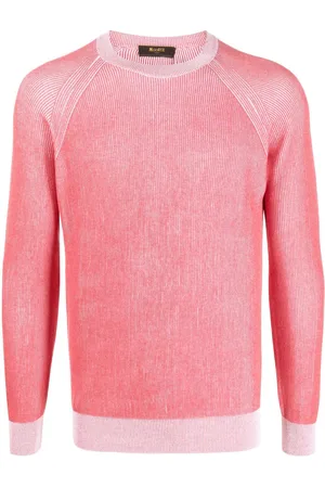 MOORER Sudadera de canalé con mangas raglán
