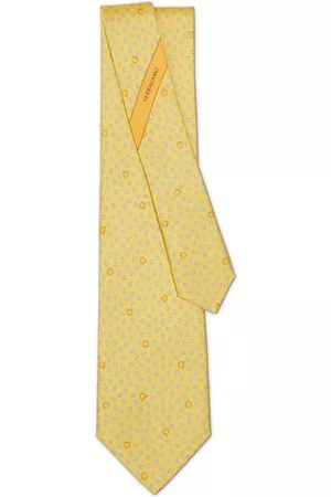Salvatore Ferragamo Hombre Pajaritas - Star-print silk tie