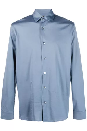 MOORER Camisa satinada manga larga