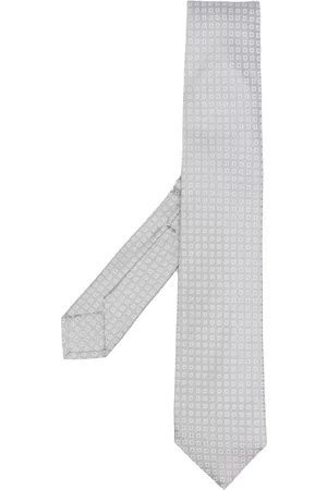 BARBA Hombre Pajaritas - Geometric-print silk tie