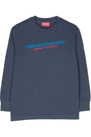 Diesel Playera manga larga con logo estampado