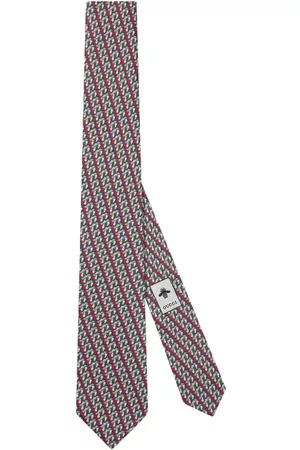 Gucci Hombre Pajaritas - Corbata de seda con estampado Valigeria