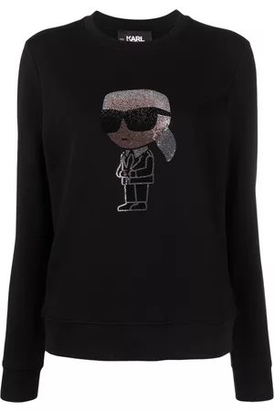 Karl Lagerfeld Mujer Sudaderas - Ikonik 2.0 embellished cotton sweatshirt