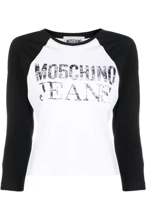 Moschino Mujer Playeras originales - Playera con sello del logo
