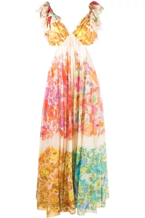 ZIMMERMANN Mujer Midi - Raie floral-print midi dress