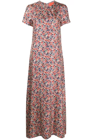 La DoubleJ Mujer Vestidos Estampados y Floreados - Floral-print T-shirt swing dress