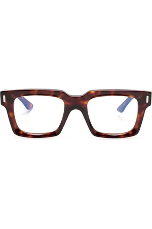 CUTLER & GROSS Lentes con armazón rectangular estilo carey