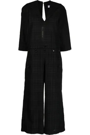 Comme des Garçons Jumpsuit capri con cuello marinero