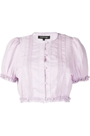 tout a coup Blusa con ribete de encaje