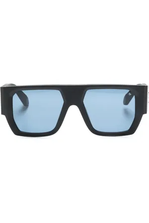 Philipp Plein Lentes de sol con armazón rectangular y logo en relieve