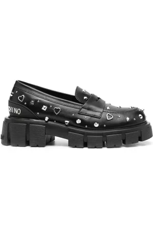 Love Moschino Mujer Zapatos de vestir - Mocasines Rockstud con tacón de 50mm
