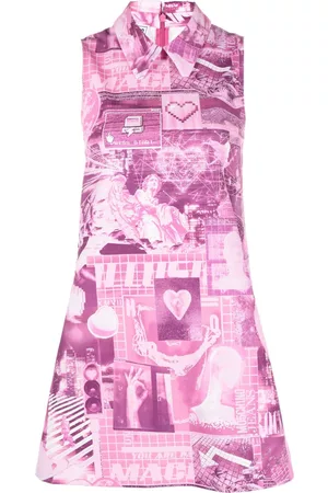 Moschino Mujer Vestidos Cortos y Sexys - Vestido corto con estampado de collage