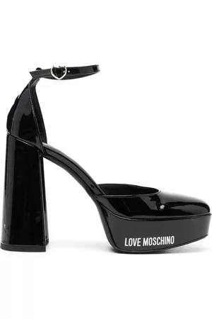 Love Moschino Mujer Tacones - Zapatillas con logo estampado y tacón de 120mm