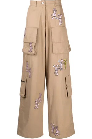 Natasha Zinko Pants con logo estampado