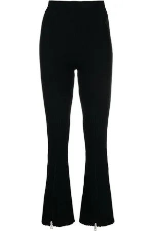 Moncler Pantalones tejidos de canalé acampanados