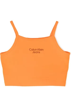 Calvin Klein Top corto con logo estampado