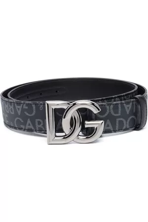 Dolce & Gabbana Hombre Cinturones - Logo buckle-fastening leather belt