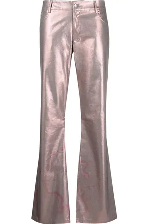 Collina Strada Pantalones metalizados con diseño acampanado