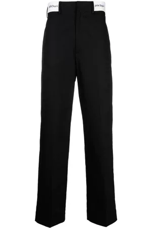 Palm Angels Pantalones chinos con logo en la pretina