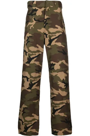Palm Angels Pantalones anchos con estampado militar