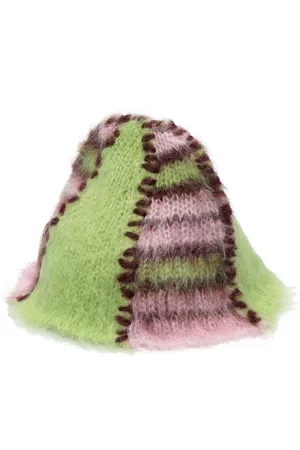 Marni Mujer Gorros - Colour-block wool-mohair blend knit beanie